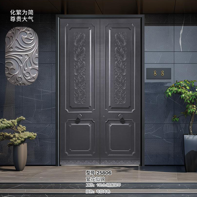 全铝不锈钢精雕装甲门